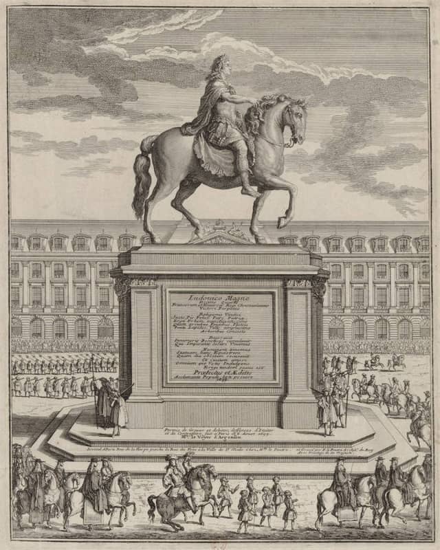 la statue de Louis Le Grand, Place Vendôme à Paris, 1699