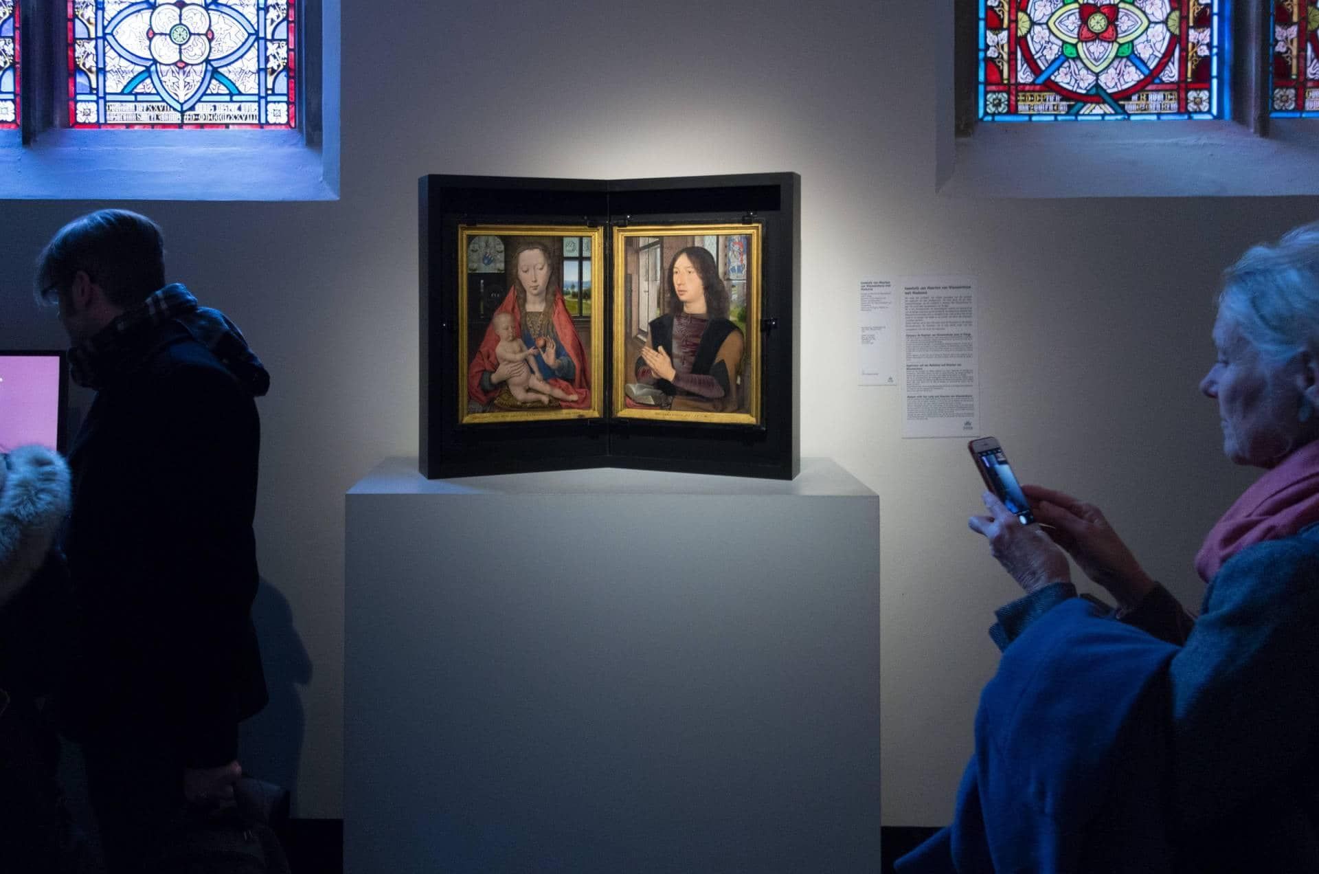“Diptych of Maarten van Nieuwenhove”, overall view of the place of exposition, Hans Memling Museum, Old St. John's Hospital of Bruges (Brugge)
