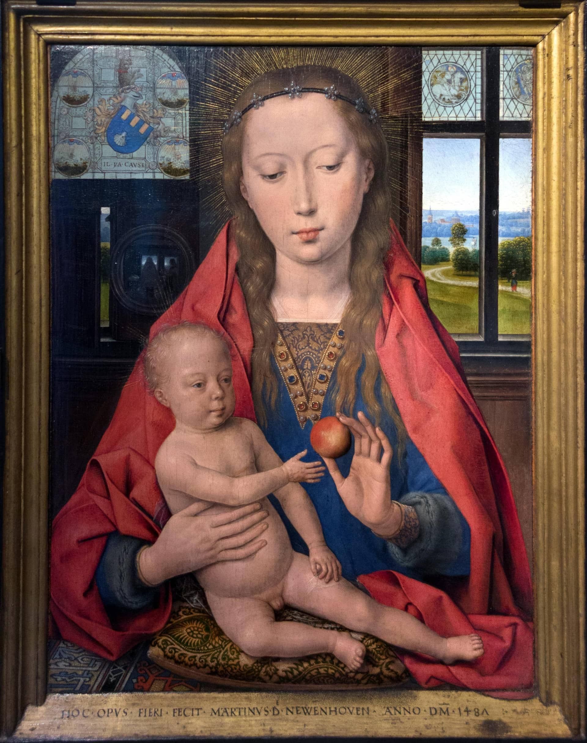 “Virgin and Child”, left panel of the “Diptych of Maarten van Nieuwenhove”, Hans Memling Museum, Old St. John's Hospital, Bruges (Brugge)