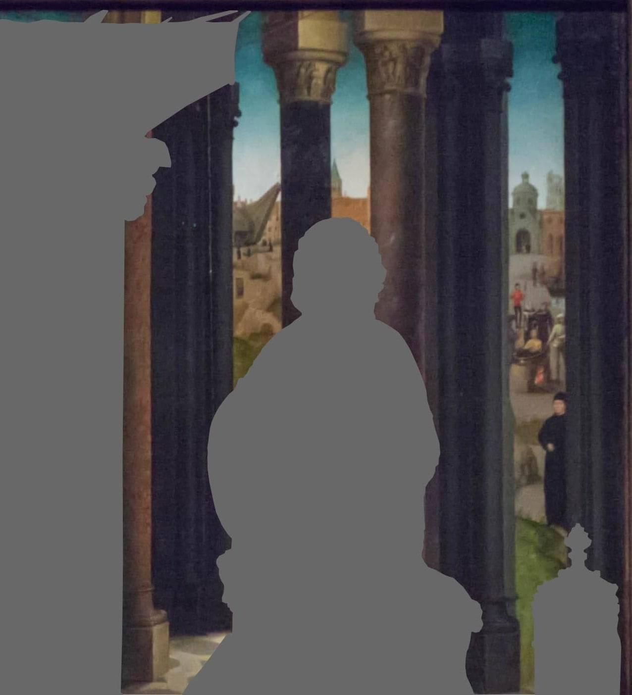 Hans MEMLING, “Triptyque de Jean-Baptiste et de Jean l'Évangéliste”, détails du panneau central, “ouverture sur le lointain de la moitié droite”: scènes de la légende de Jean l'Évangéliste, Musée Hans Memling, Hôpital Saint-Jean, Bruges (Brugge) Hans MEMLING, “Triptyque de Jean-Baptiste et de Jean l'Évangéliste”, détails du panneau central, “ouverture sur le lointain de la moitié droite”: scènes de la légende de Jean l'Évangéliste, Musée Hans Memling, Hôpital Saint-Jean, Bruges (Brugge)