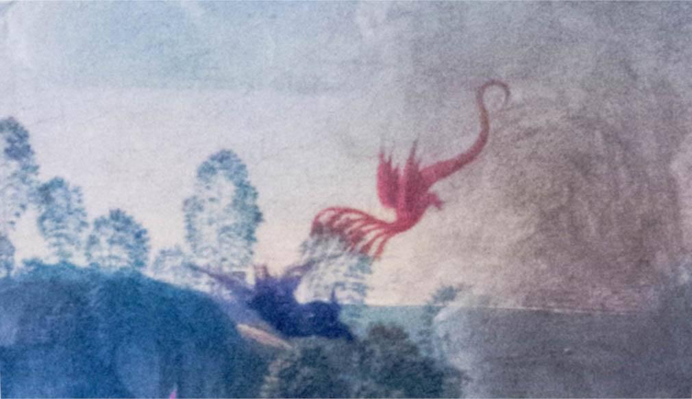 Hans MEMLING, “Triptyque de Jean-Baptiste et de Jean l'Évangéliste”, détail du volet intérieur droit, “la femme reçoit deux aîles de grandes ailes pour échapper au dragon”, Musée Hans Memling, Hôpital Saint-Jean, Bruges (Brugge) Hans MEMLING, “Triptyque de Jean-Baptiste et de Jean l'Évangéliste”, détail du volet intérieur droit, “la femme reçoit deux aîles de grandes ailes pour échapper au dragon”, Musée Hans Memling, Hôpital Saint-Jean, Bruges (Brugge)